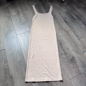 Aritzia Wilfred Cream Midi Dress with Elegant Silhouette